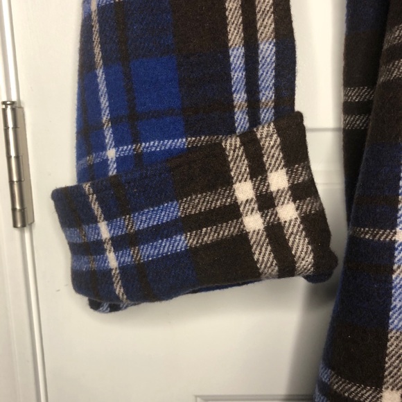 NWT!- plaid wool blend wrap coat Nordstrom - Picture 5 of 12